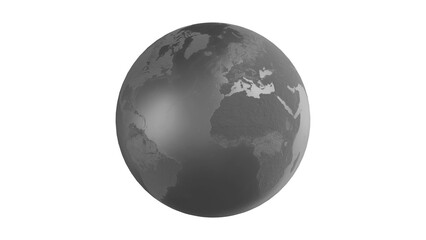 World globe isolated 3d rendering illustration. Planet earth isolated. Planet isolated.