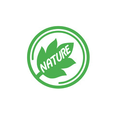 Vector nature logo design with leaf elements