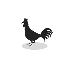 Vector illustration design of standing rooster silhouette