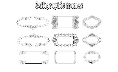 simple black and white frame set with attractive engravings