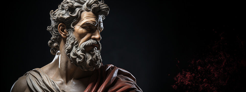 Ancient Greek philosopher. copy space