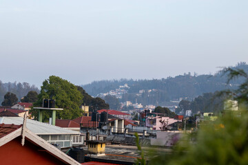 rooftop view of ooty town india
