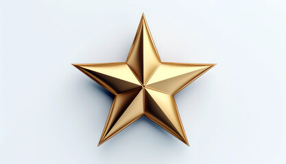 golden star on white background