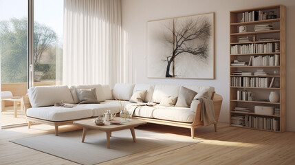 Fototapeta premium room in light colors