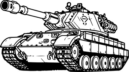 Tank vintage sketch