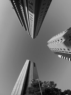 Edificios en contra picado