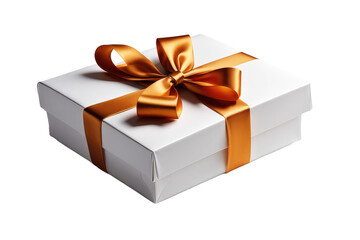 a high quality stock photograph of a full body Gift box with ribbon isolated on a white background
