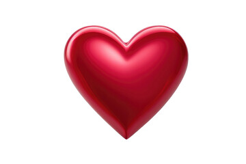 a high quality stock photograph of a single red heart symbol isolated on a white background