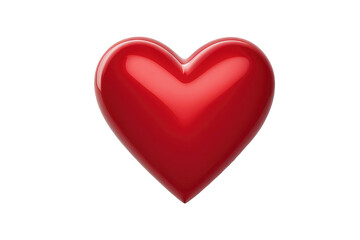 Fototapeta premium a high quality stock photograph of a single red heart symbol isolated on a white background