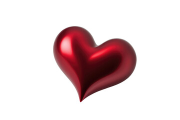 Fototapeta premium a high quality stock photograph of a single red heart symbol isolated on a white background