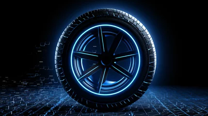 Foto op Plexiglas Technology car tire background © Cybonix