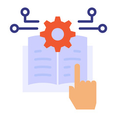 Natural language processing vector icon design, predictive modeling or adaptive control symbol, artificial intelligence sign, deep learning illustration, analyze text using machine learning concept