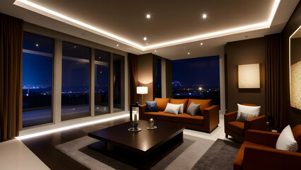 Fototapeta premium interior of modern living room