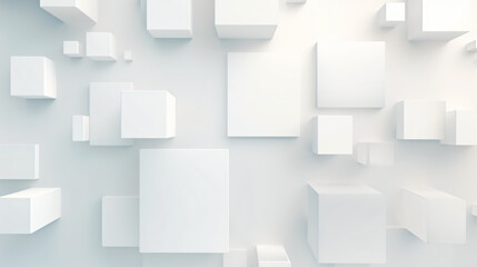 Fototapeta na wymiar White square shape abstract technology concept