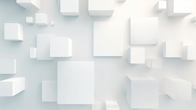White square shape abstract technology concept