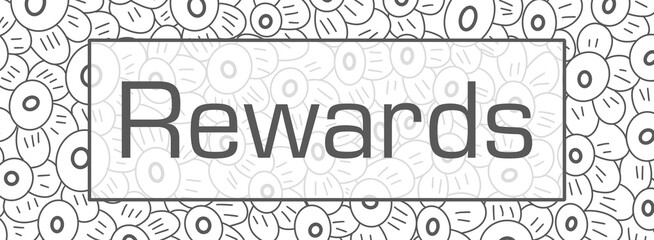 Rewards Floral Texture Flowers Black White Text Box 