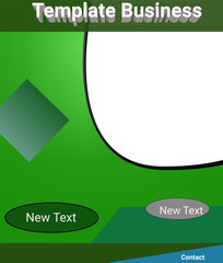 Business Templet design on green background