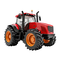 Obraz premium Red Tractor Isolated
