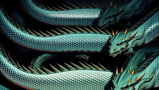 Dragon skin texture. Iridescent background of reptilian scales, snake. Abstraction, symbol of the New Year
