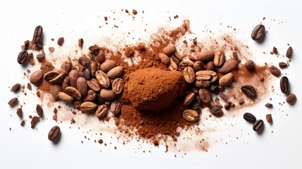 Poster Creative layout made of cacao fruit on white background © Cybonix