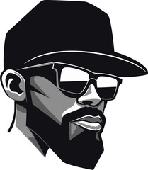 Cap Craze Man in Cap Vector Logo Extravaganza Sunny Strut Vector Logo Design of a Stylish Man