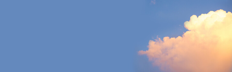 web banner nature and landscape concept with twilight sky after sunset