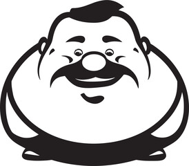 Curves Unleashed Logo Design for Obesity Awareness Pudgy Prowess Black Icon Emphasizing Weight Issues