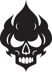 Mystic Mist Black Skull in Cloud Emblem Nebulous Nexus Cloud Shaped Skull Icon Design