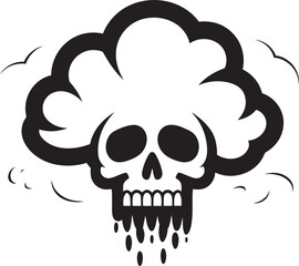 Enshrouded Eternity Black Skull Cloud Logo Phantom Plume Cloud Shaped Skull Insignia