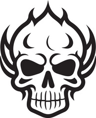 Celestial Cipher Black Skull Cloud Logo Stormy Specter Cloud Shaped Black Skull Insignia