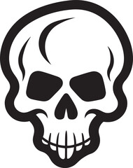 Stormy Specter Cloud Shaped Black Skull Insignia Dark Nebula Black Logo with Skull Cloud