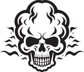 Enigmatic Evanesce Vector Skull in Cloud Design Ephemeral Elegance Cloud Shaped Skull Symbol