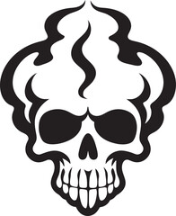 Hazy Haunt Black Logo with Skull Cloud Ethereal Enigma Cloud Shaped Black Skull Emblem
