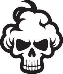 Nimbus Nocturne Black Logo with Skull in Cloud Enshrouded Eternity Cloud Shaped Skull Cloud Logo