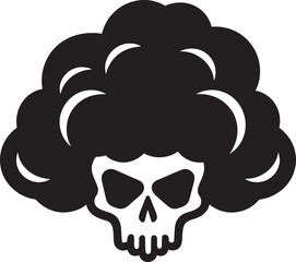 Enshrouded Eternity Cloud Shaped Skull Cloud Logo Phantom Plume Black Skull in Cloud Insignia