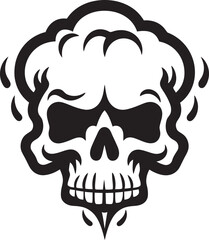 Enshrouded Eternity Black Skull Cloud Logo Phantom Plume Cloud Shaped Skull Insignia
