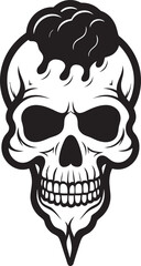 Dark Delight Ice Cream Cone Shaped Black Skull Cryptic Cones Skull in Ice Cream Cone Logo