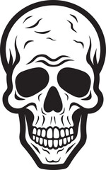 Frozen Fusion Ice Cream Shaped Skull Vector Gelid Grin Black Skull Cone Logo Design