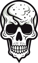 Arctic Apparition Black Logo with Skull Cone Frozen Fusion Ice Cream Shaped Skull Vector