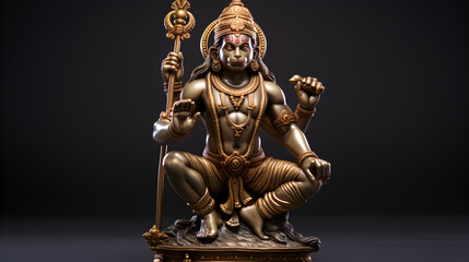 Lord Hanuman Statue in various poses, generative AI - obrazy, fototapety, plakaty