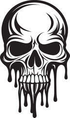 Viscous Vanquish Vector Slime with Black Skull Ebon Exudate Melting Skull in Slime Emblem