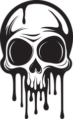 Ebon Exudate Melting Skull in Slime Emblem Ooze Odyssey Black Logo with Skull Slime Drip