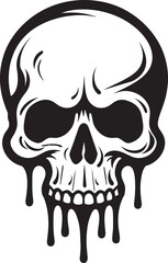 Ooze Odyssey Vector Slime with Melting Skull Inky Infiltrator Melting Skull Slime Icon Design