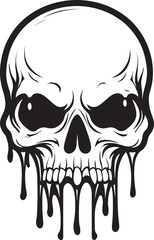 Shadowy Slop Melting Skull in Slime Emblem Gooey Grin Black Logo with Melting Skull Slime