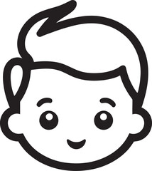 Cuddly Charades Child in Black Vector Icon Mini Miracles Vector Logo for Little Marvels