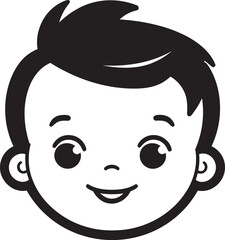 Mini Mischief Black Child Icon in Vector Dainty Daydreams Small Child Black Vector Logo