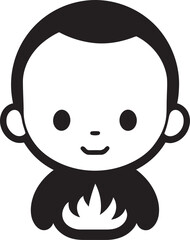 Whispering Wonders Black Vector Icon for Tiny Explorers Majestic Fury Volcano Mountain Black Vector Emblem