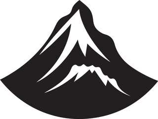 Dynamic Peaks Black Vector Logo for Volcanic Majesty Volcanic Vigor Mountain Eruption in Black Icon