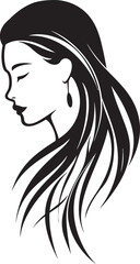 Empowered Elegance Woman Engraved in Willow Tree Icon Wisdom in Wood Black Vector Logo of Willow Woman