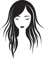 Elegance Engraved Black Vector Logo of Woman and Willow Harmony in Wood Willow Tree Carved with Womans Form